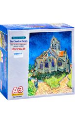 Rompecabezas Mini 1000 The Church at Auvers de Van Gogh
