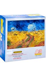 Rompecabezas Mini 1000 Wheatfield with Crows de Van Gogh