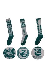 Harry Potter: Medias altas Slytherin (set de 3)