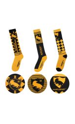 Harry Potter: Medias altas Hufflepuff (set de 3)