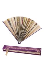 Abanico-libro Book Fan Morado