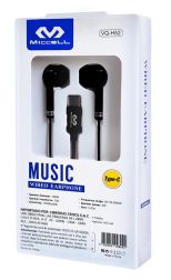 Audífonos con cable Miccell tipo C 1.2m Negro