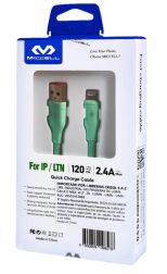 Cable TPE de carga rápida 2.4A Miccell Lightning 1.2m Verde