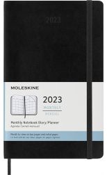 Moleskine Planificador mensual 2023 L Negro