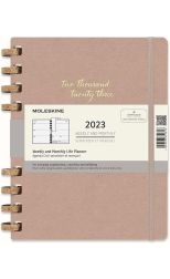 Moleskine Planificador espiralado 2023 Crush Almond