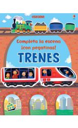 Trenes. Completa la Escena con Pegatinas