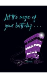 Tarjeta conmemorativa Cumpleaños Knight Bus Signature Pop-Up Harry Potter